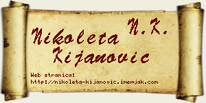 Nikoleta Kijanović vizit kartica